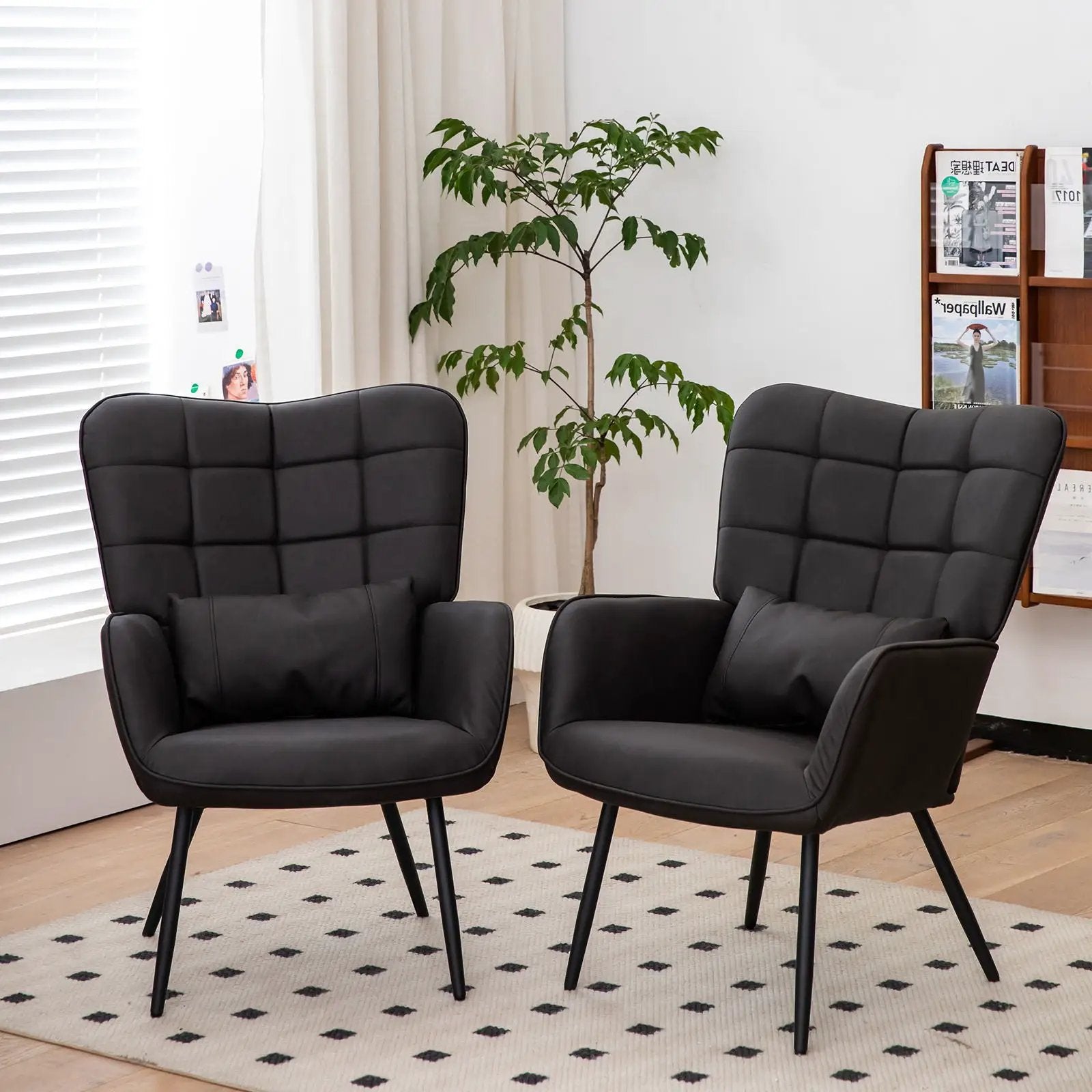 Modern Accent Arm Chair High Back With Metal Legs And Soft Padded by HouseOfZazla