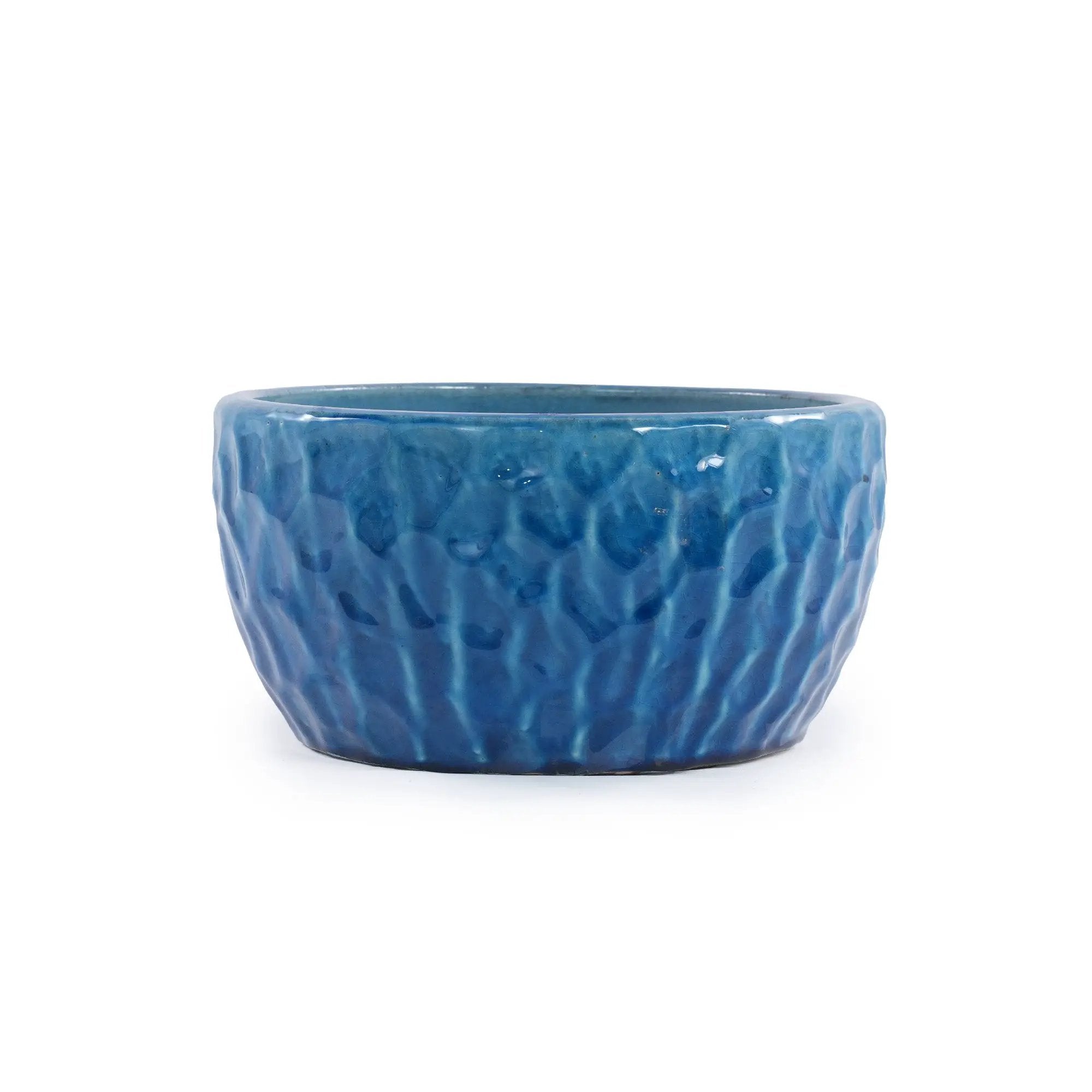 Handmade Ceramic Planter Set of 3 in Glossy Lake by HouseOfZazla