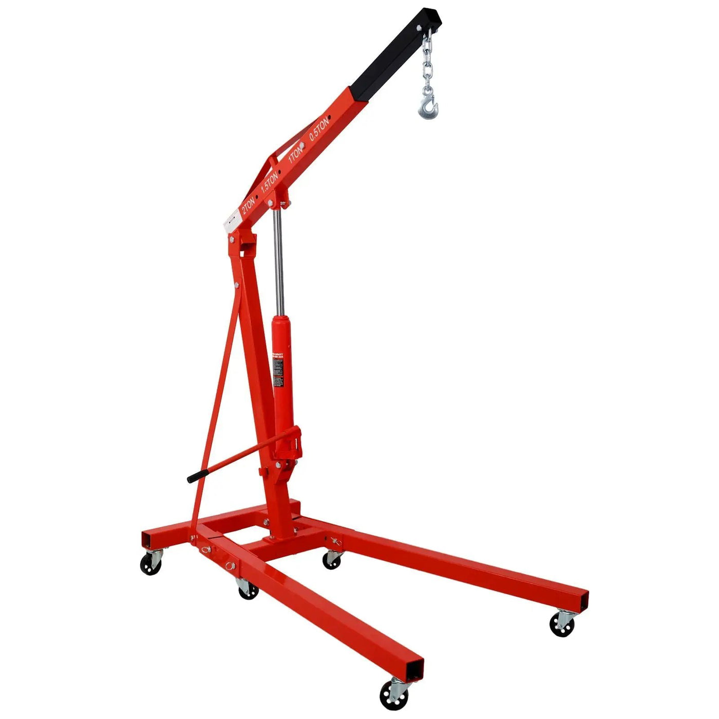 2 Ton Folding Engine Hoist Crane Lift with 6 Wheels by HouseOfZazla
