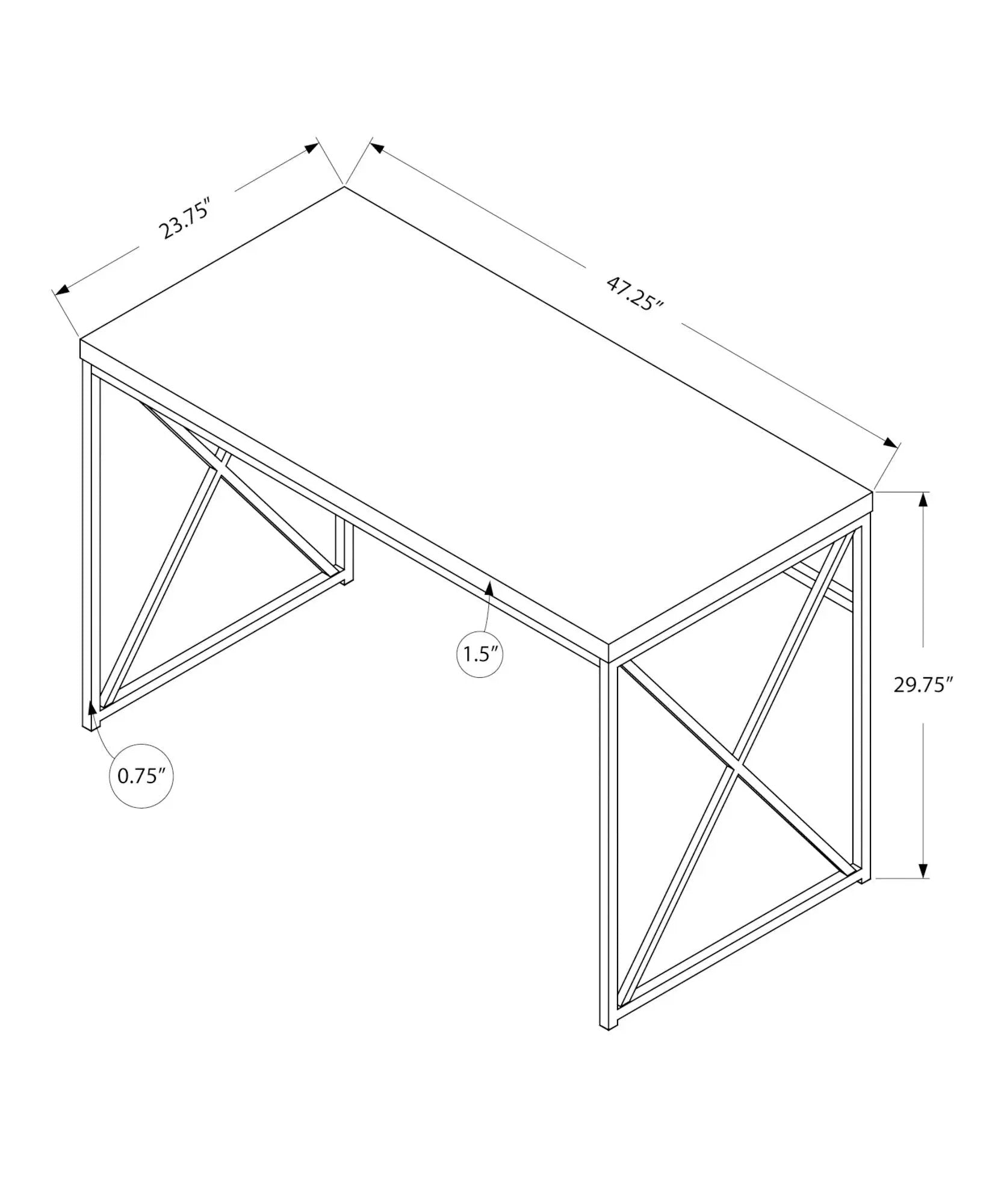 Computer Desk For Home Office, Laptop by Unique Piece Furniture