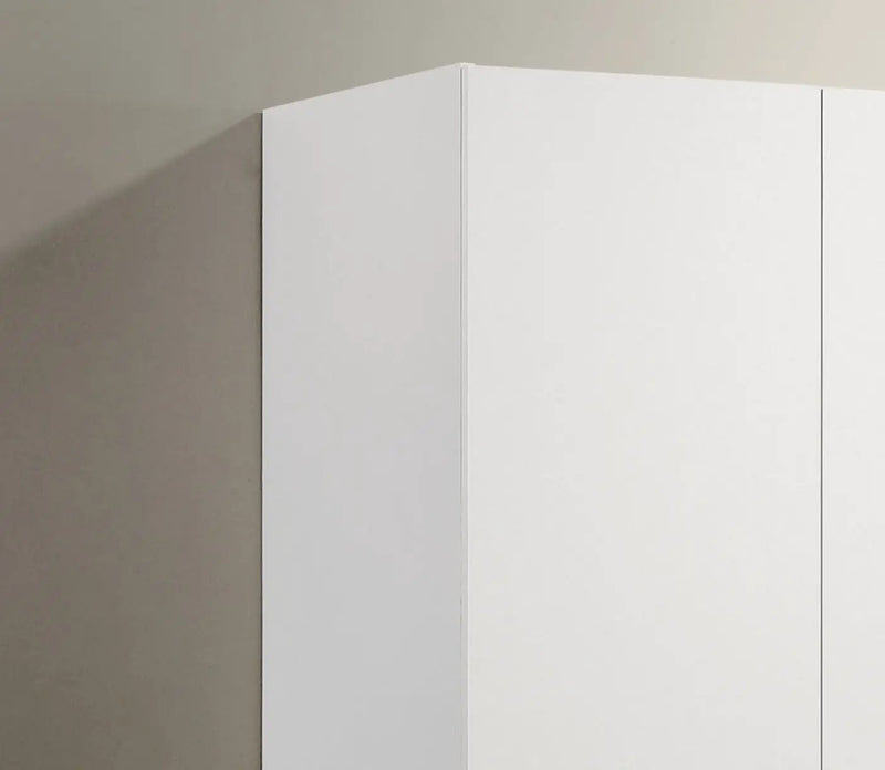 Declan - 3 - Door Wardrobe Cabinet Armoire With Storage Shelves And Hanging Rod - White by Unique Piece Furniture