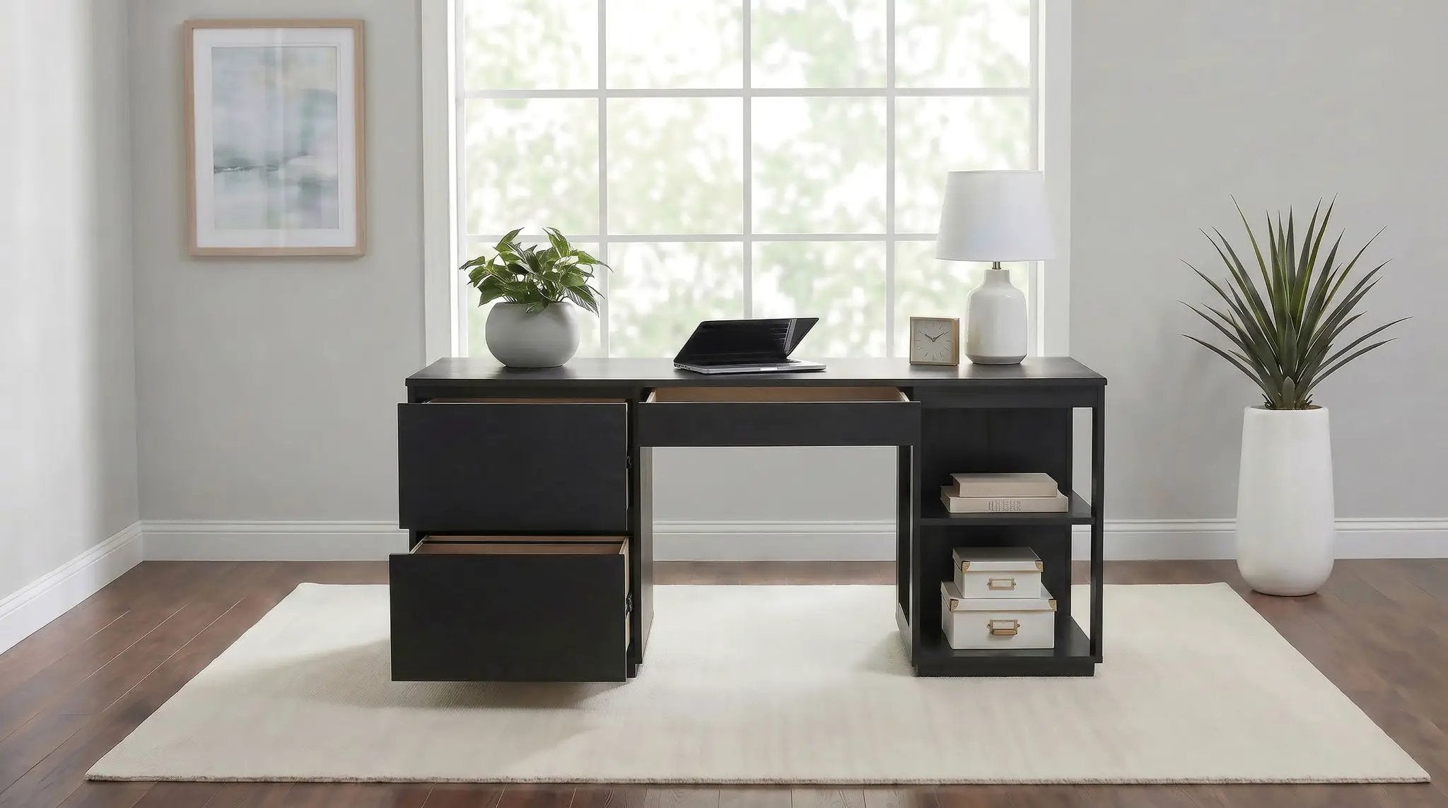 Harkes 75-inch 3-drawer Computer Desk with Adjustable Shelf Coffee Bean by Unique Piece Furniture