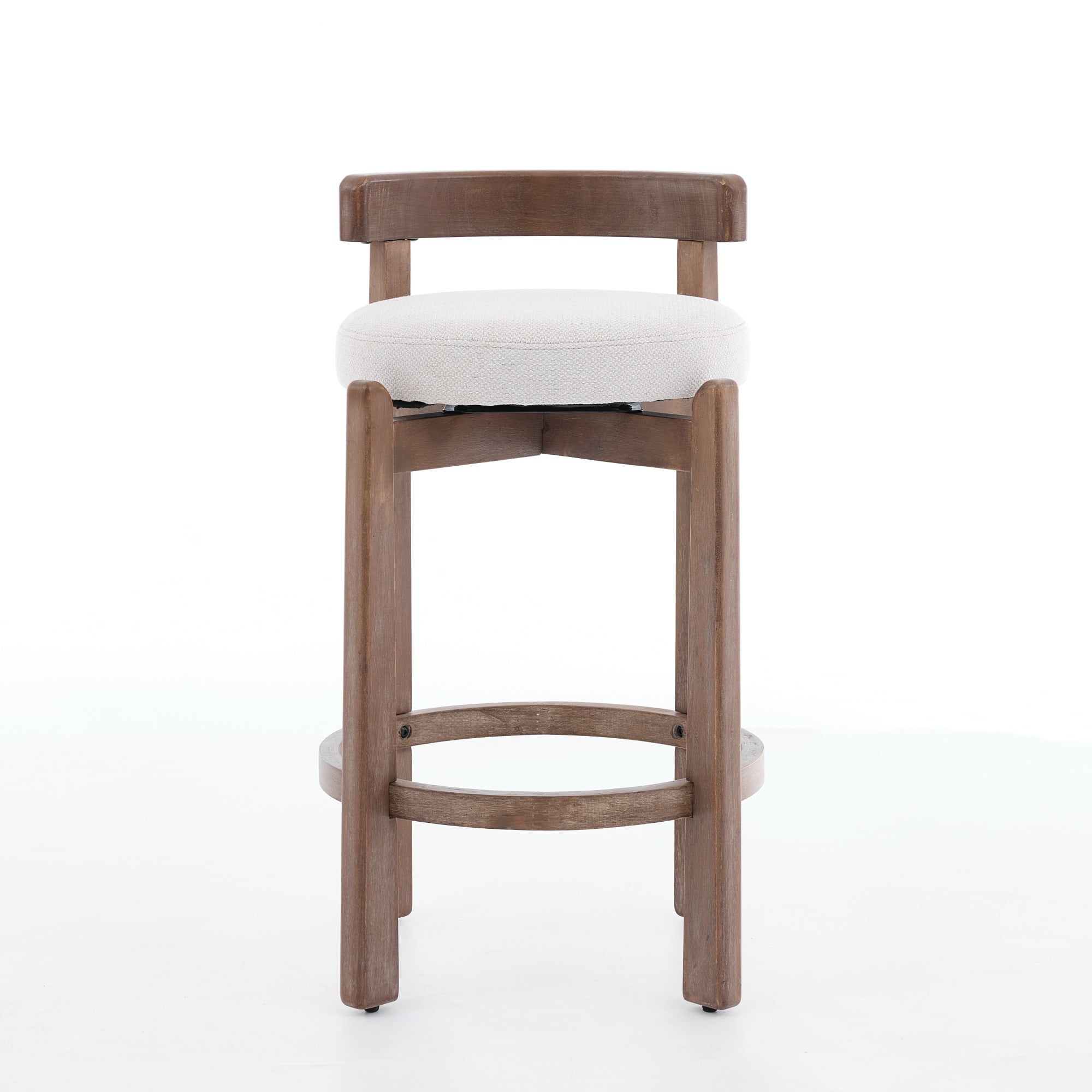 Set of 2 Swivel Counter Stools with Mid-Century Modern Design by HouseOfZazla