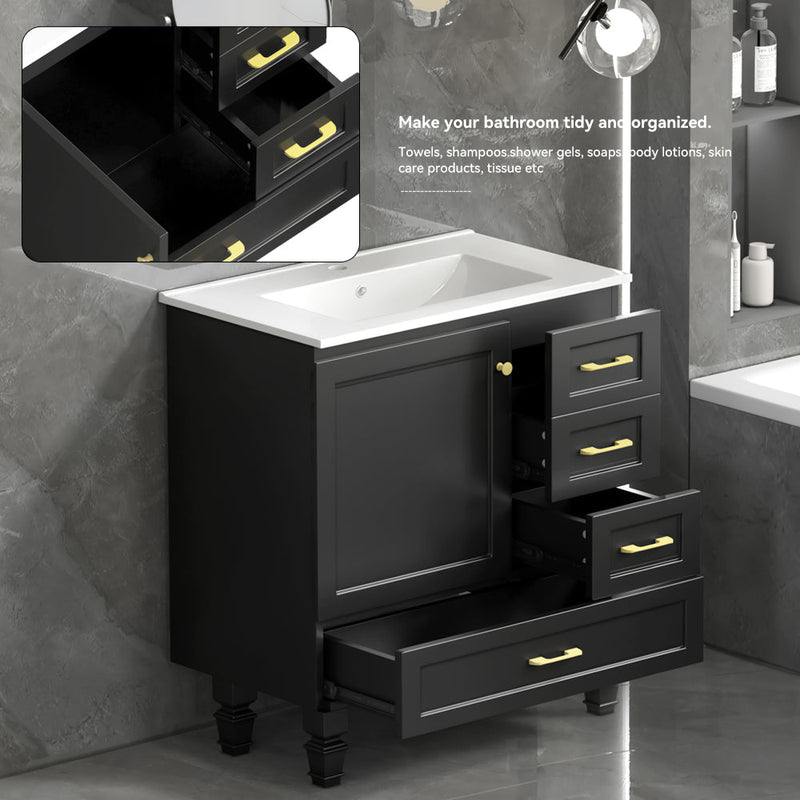 30" Black Bathroom Vanity by HouseOfZazla
