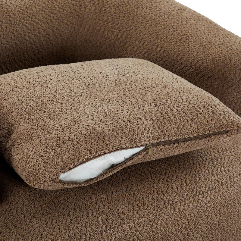 360° Swivel Barrel Sofa Chair With Throw Pillow, Upholstered Accent Chair by HouseOfZazla