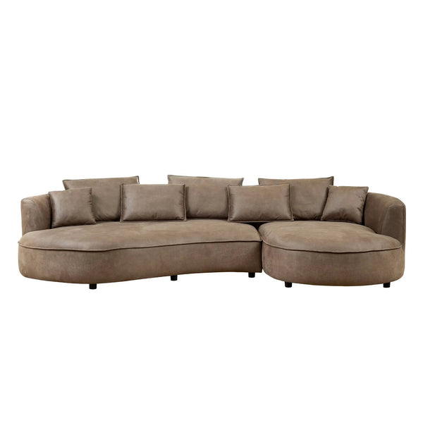 128.74 Inch Modern Sectional Curved Sofa Couch, photo 2 of 9
