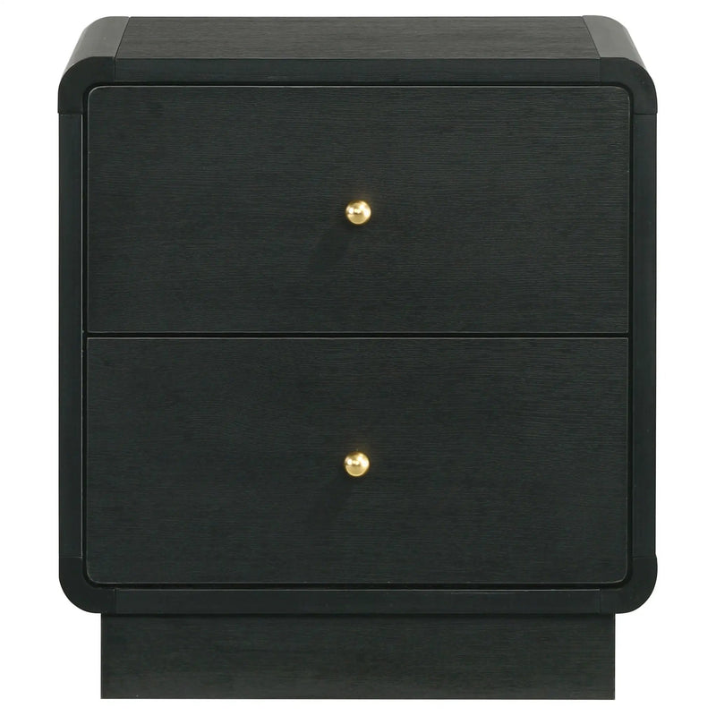 Cavelle 2-drawer Nightstand Bedside Table Black by Unique Piece Furniture