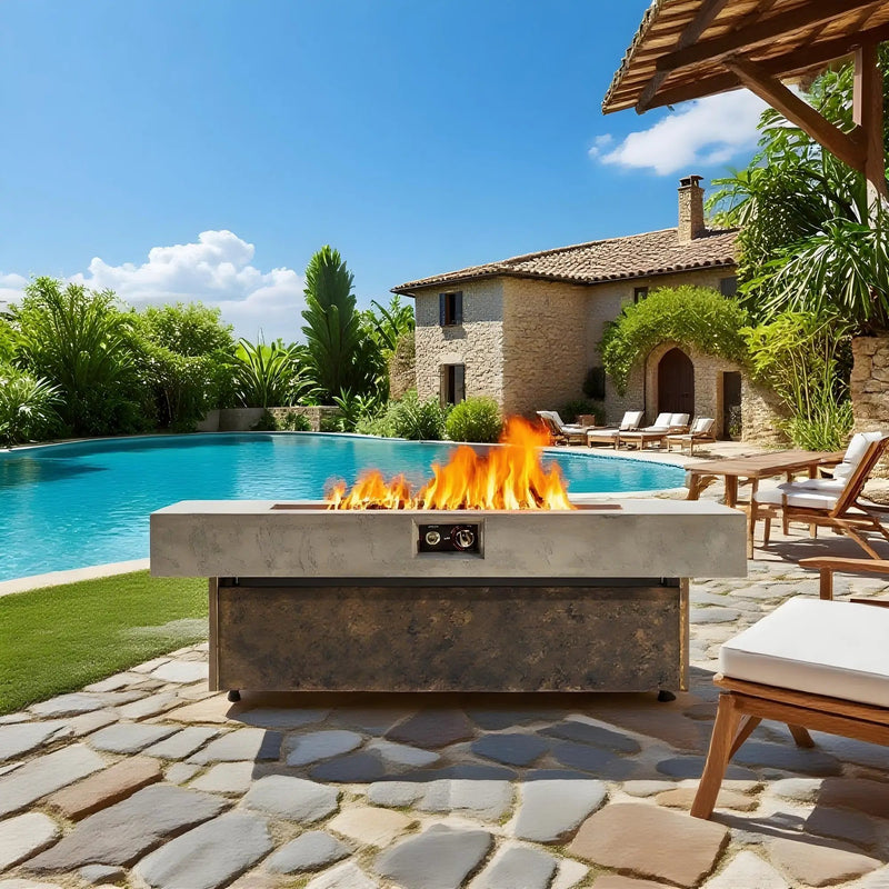 Tabletop Propane Fire Pits - 56 x 23 in by HouseOfZazla