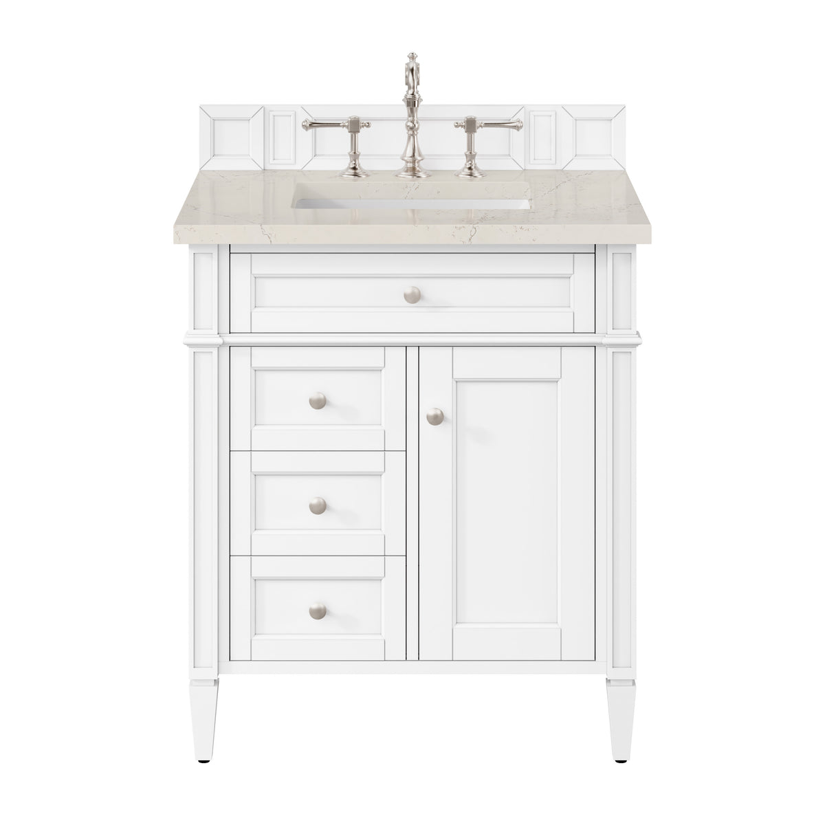 James Martin Brittany 30" Single Bathroom Vanity, Bright White, view 37