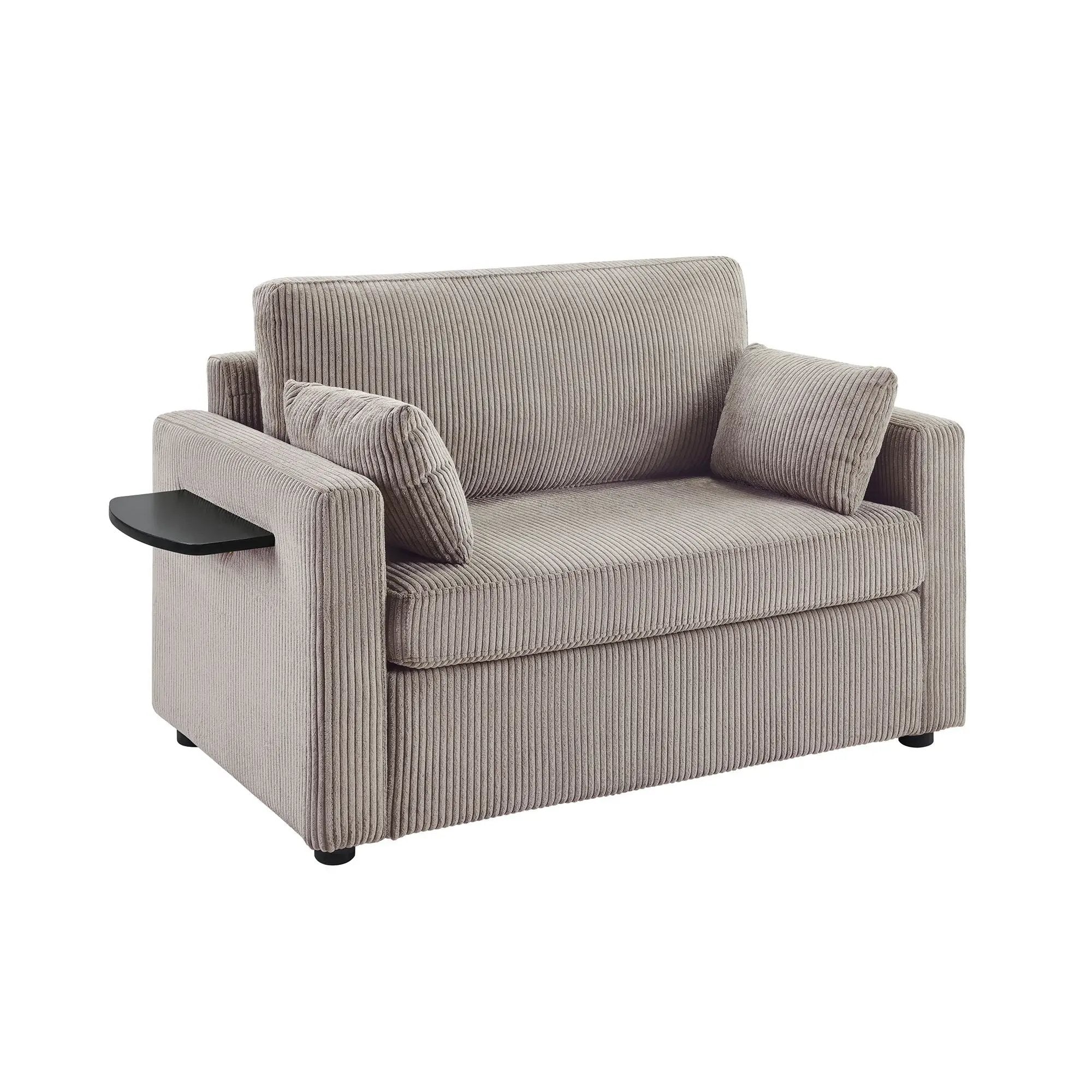 Sleeper Sofa With Foldable Mattress, USB Ports, Side Table & Storage Pocket by HouseOfZazla