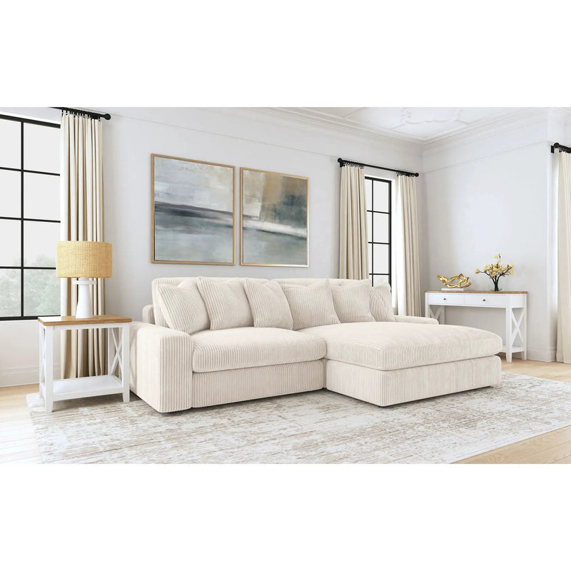 Upton - Reversible Sectional Sofa With Oversized Chaise - Sand by HouseOfZazla