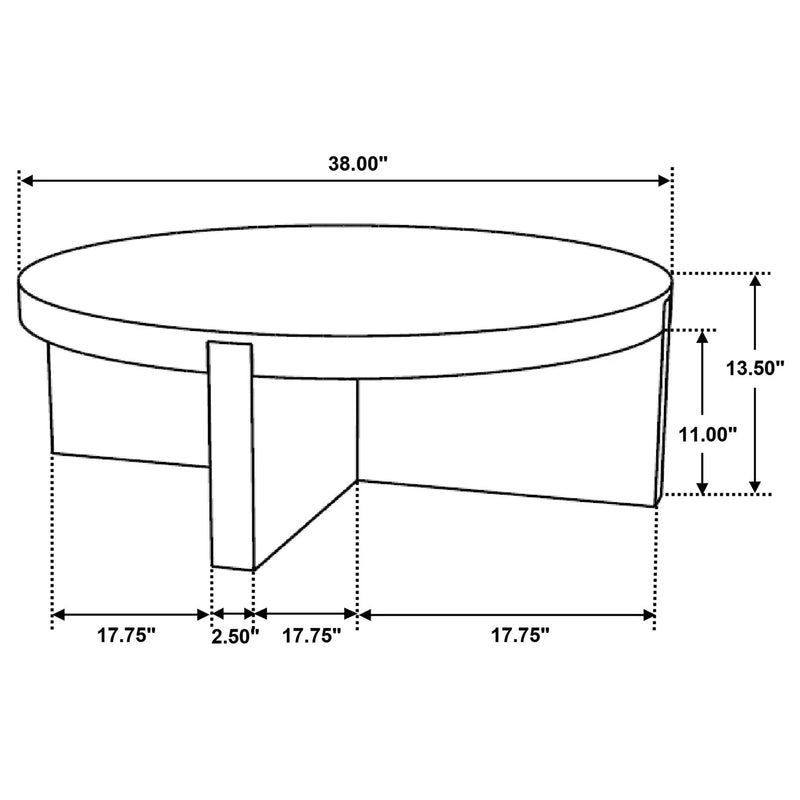 Kinkaid Round Solid Mango Wood Coffee Table Brown by Unique Piece Furniture