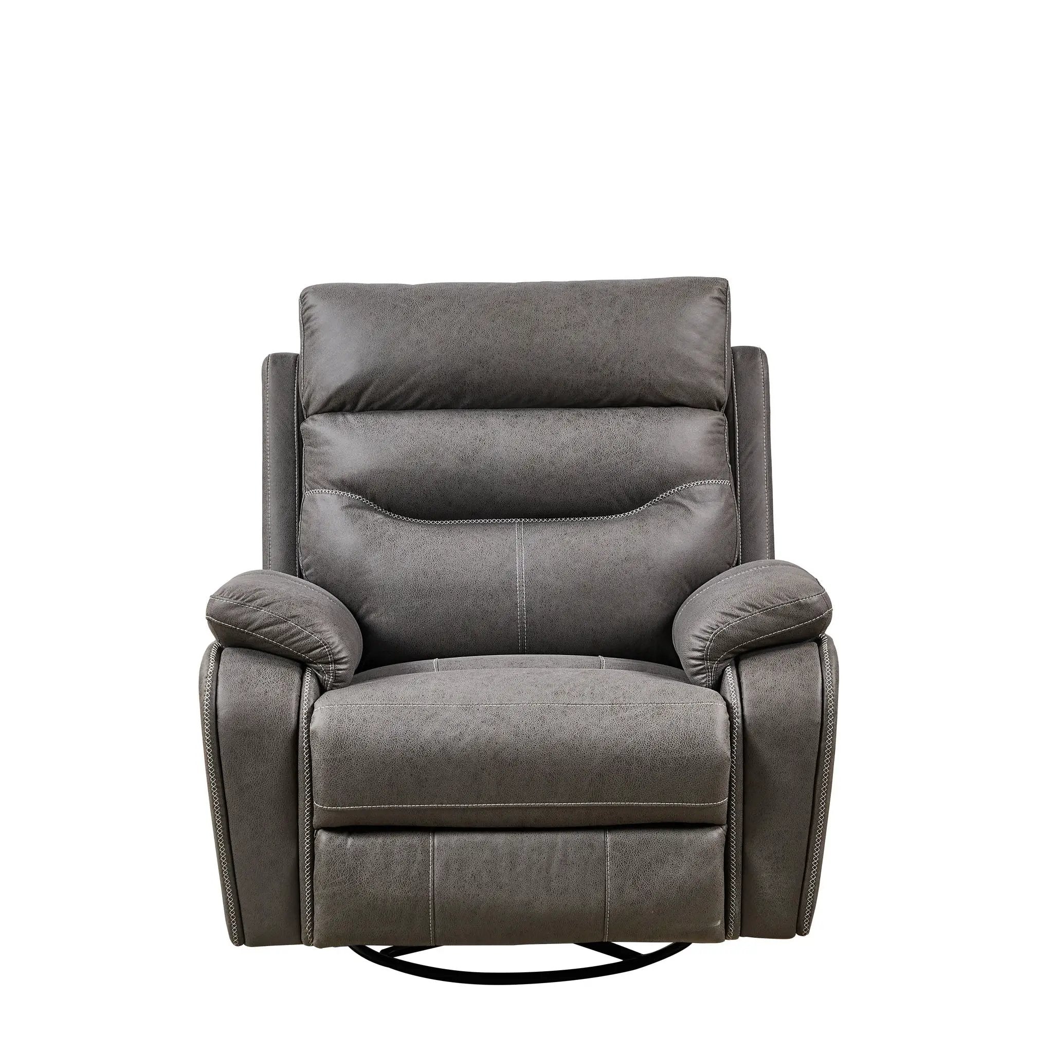 Liyasi - Dual Okin Motor Rocking And 240° Swivel Single Sofa Seat Recliner Chair Infinite Position, Head Rest With Power Function by Unique Piece Furniture