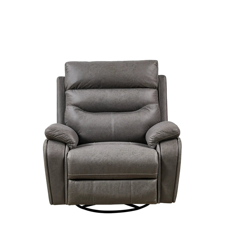 Liyasi - Dual Okin Motor Rocking And 240° Swivel Single Sofa Seat Recliner Chair Infinite Position, Head Rest With Power Function by HouseOfZazla