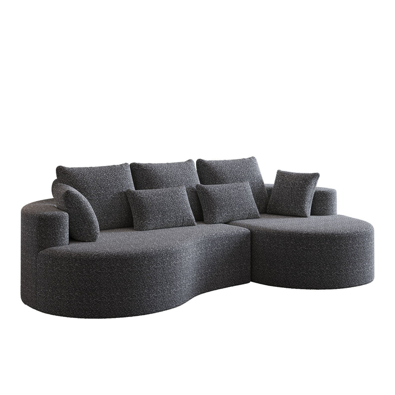 Curved Oversized Sectional Sofa With Extra Deep Seat by HouseOfZazla