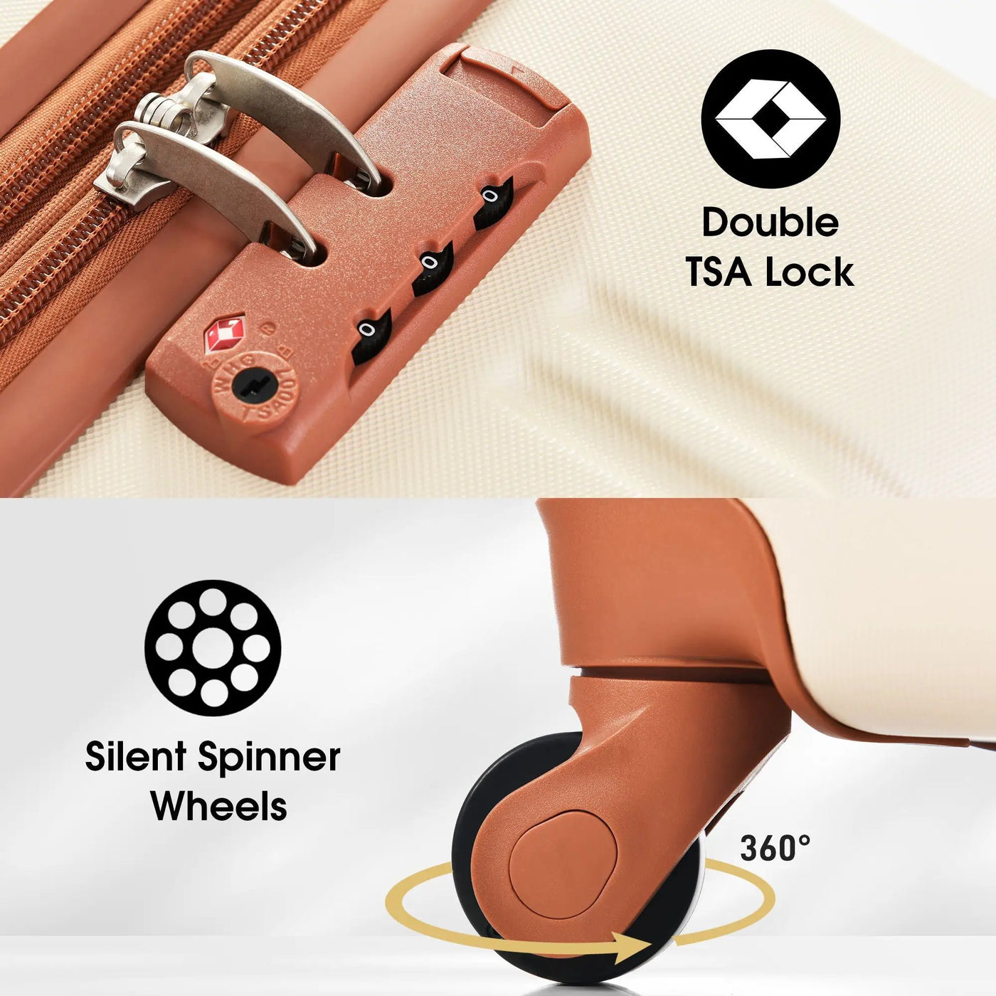 Hardshell Luggage Sets 2 Pieces + Bag Spinner Suitcase With Tsa Lock Lightweight 20" / 28" by HouseOfZazla
