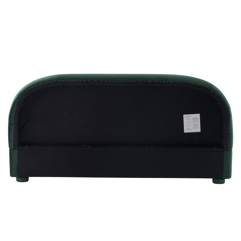 Dark Green Velvet Bed Frame by HouseOfZazla