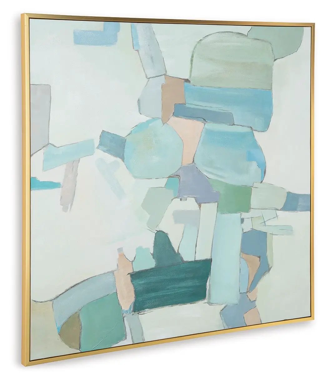 Wynburn - Wall Art - White / Blue / Green by Unique Piece Furniture