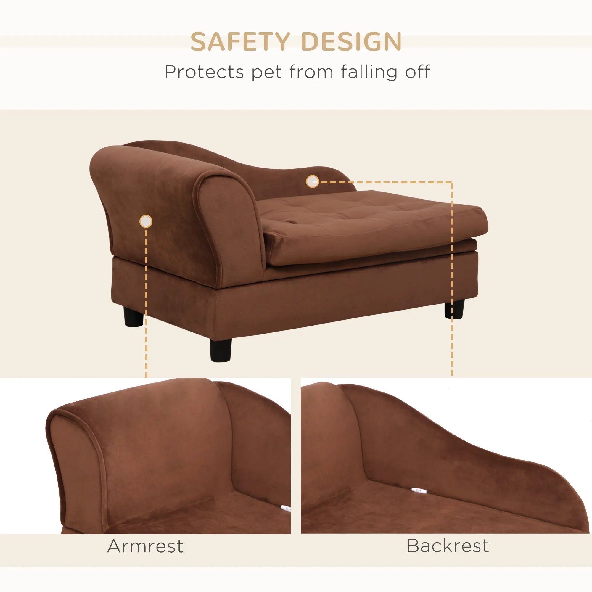 PawHut Luxury Fancy Dog Bed for Small Dogs with Hidden Storage by HouseOfZazla