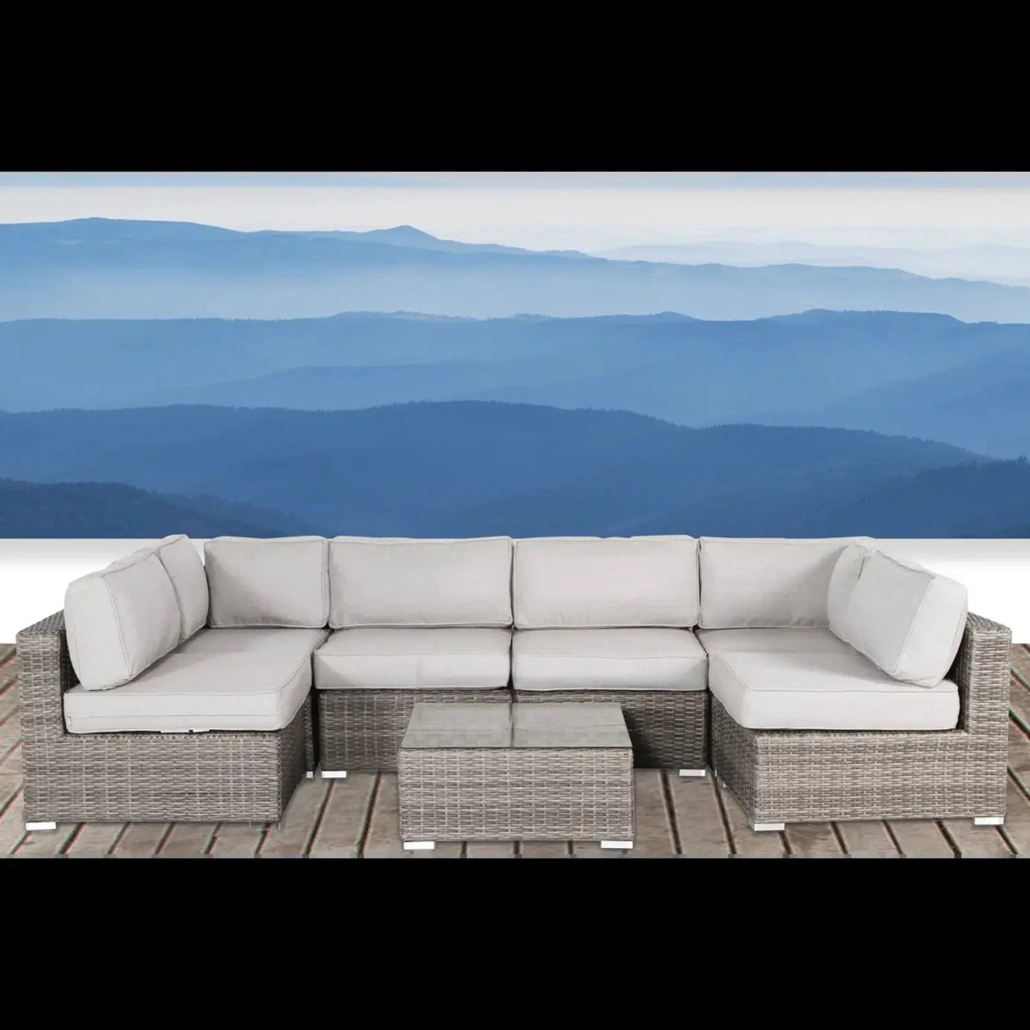 Outdoor Wicker Seating Group With Cushions by Unique Piece Furniture