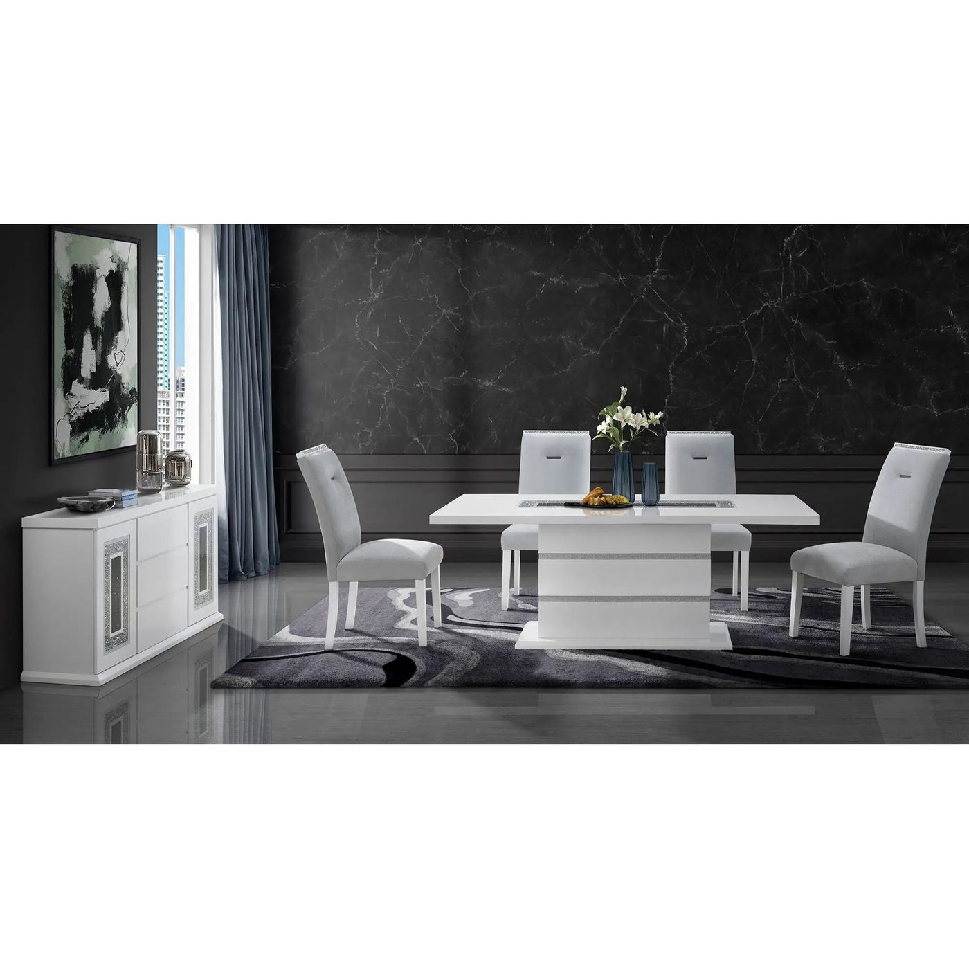 Ariya - Buffet With Clear Glass Inlay by HouseOfZazla