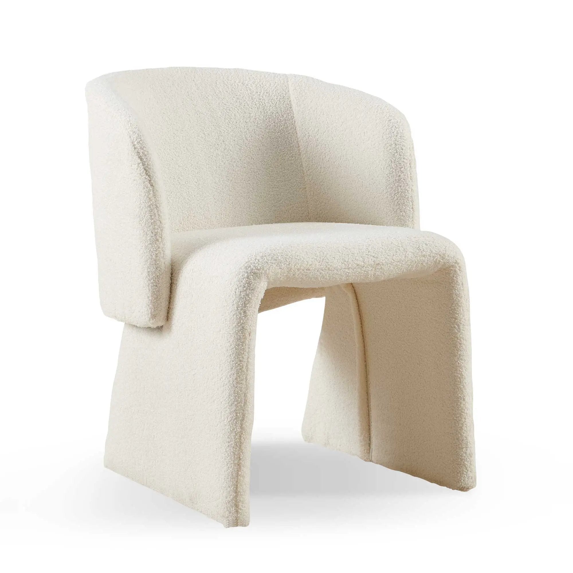 Modern Accent Chair Brown Single Sofa Chair, Upholstered Side Chair Teddy Comfy Chair For Dining Room / Bedroom / Living Room / Reception by Unique Piece Furniture