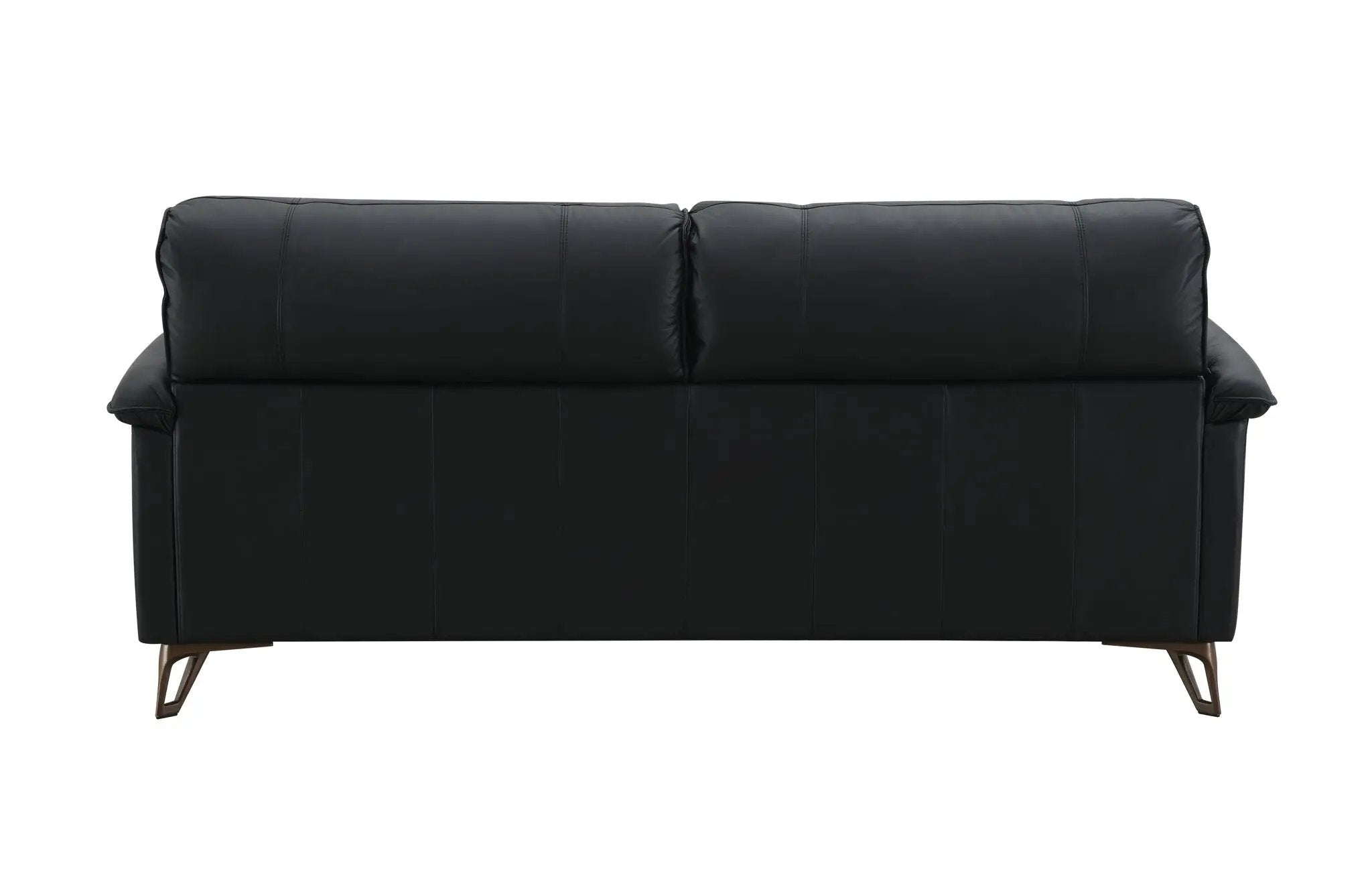 Eilene - Top Grain Leather Loveseat - Black by Unique Piece Furniture