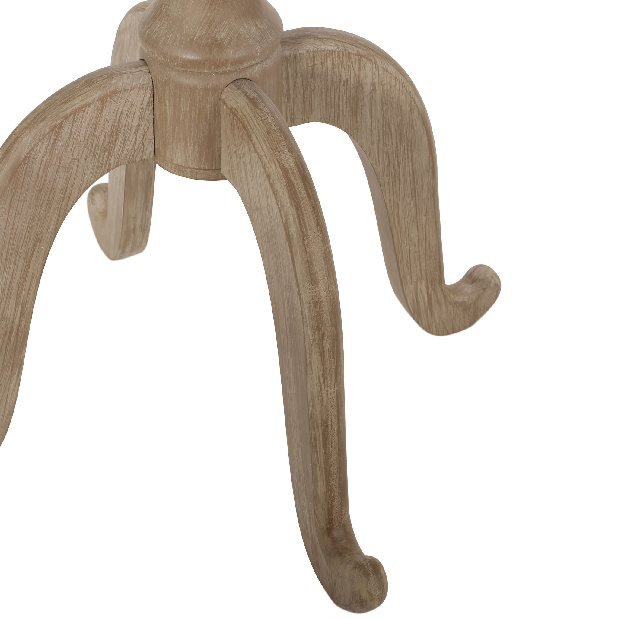 French Country Accent Table With Spider Leg Design - Natural / White by HouseOfZazla