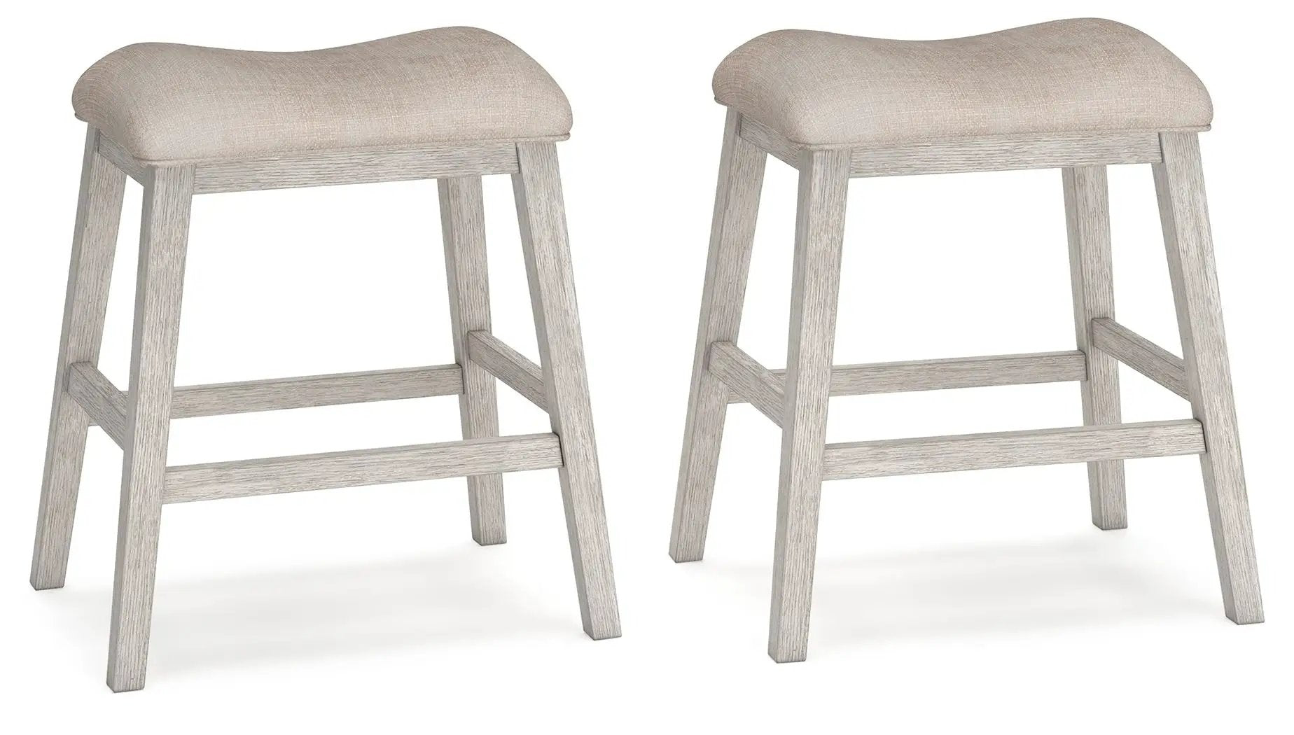 Skempton - Upholstered Stool (Set of 2) - White by Unique Piece Furniture