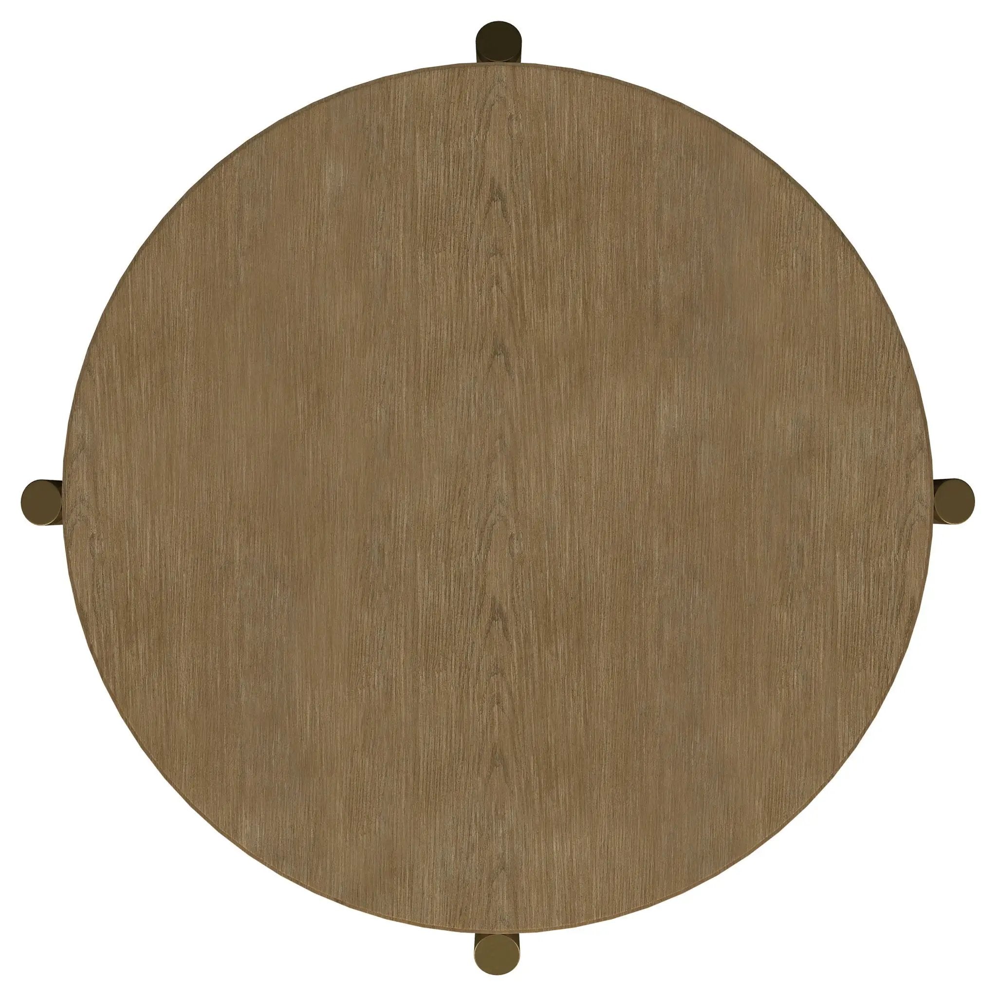Arini Round End Side Table With Storage Shelf Sand Wash by Unique Piece Furniture