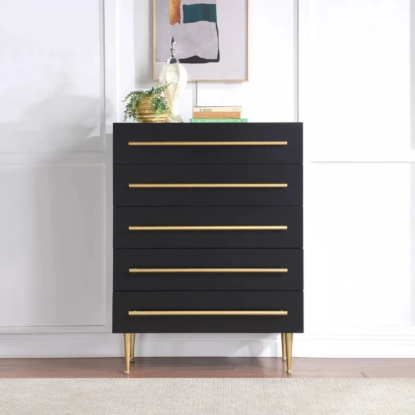 Contemporary 5 Drawer Chest For Bedroom by HouseOfZazla