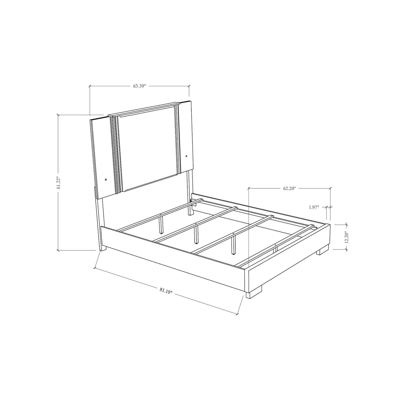 Moon - 5 Pieces Bedroom Set With LED Accent by HouseOfZazla