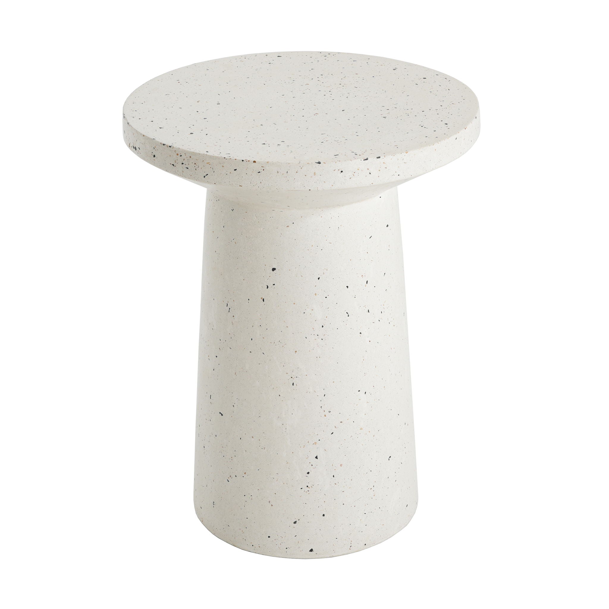 Terrazzo Outdoor Side Table - White by HouseOfZazla