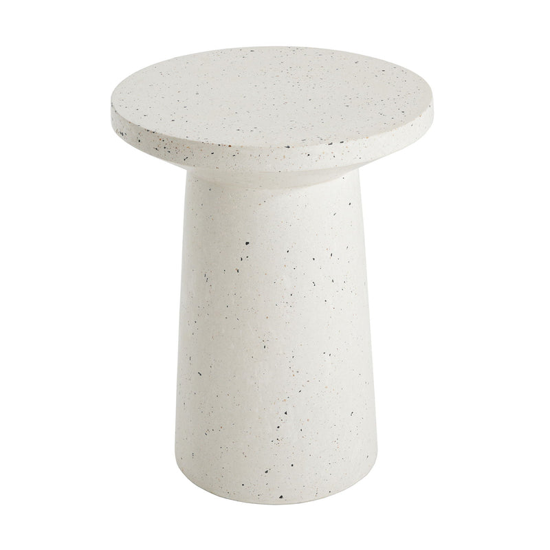 Terrazzo Outdoor Side Table - White by HouseOfZazla