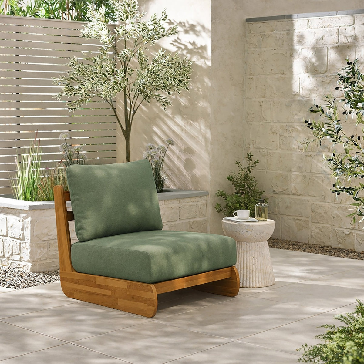 Lazy Acacia Patio Club Chair, photo 2 of 10