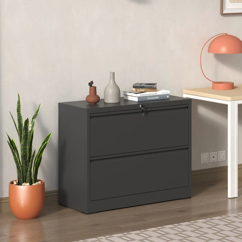 Premium Drawer Metal Lateral File Cabinet With Lock by Unique Piece Furniture