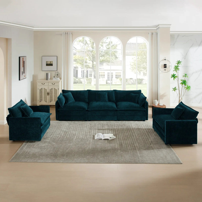 3-Piece Modern Sofa Set with Accent Chairs by HouseOfZazla