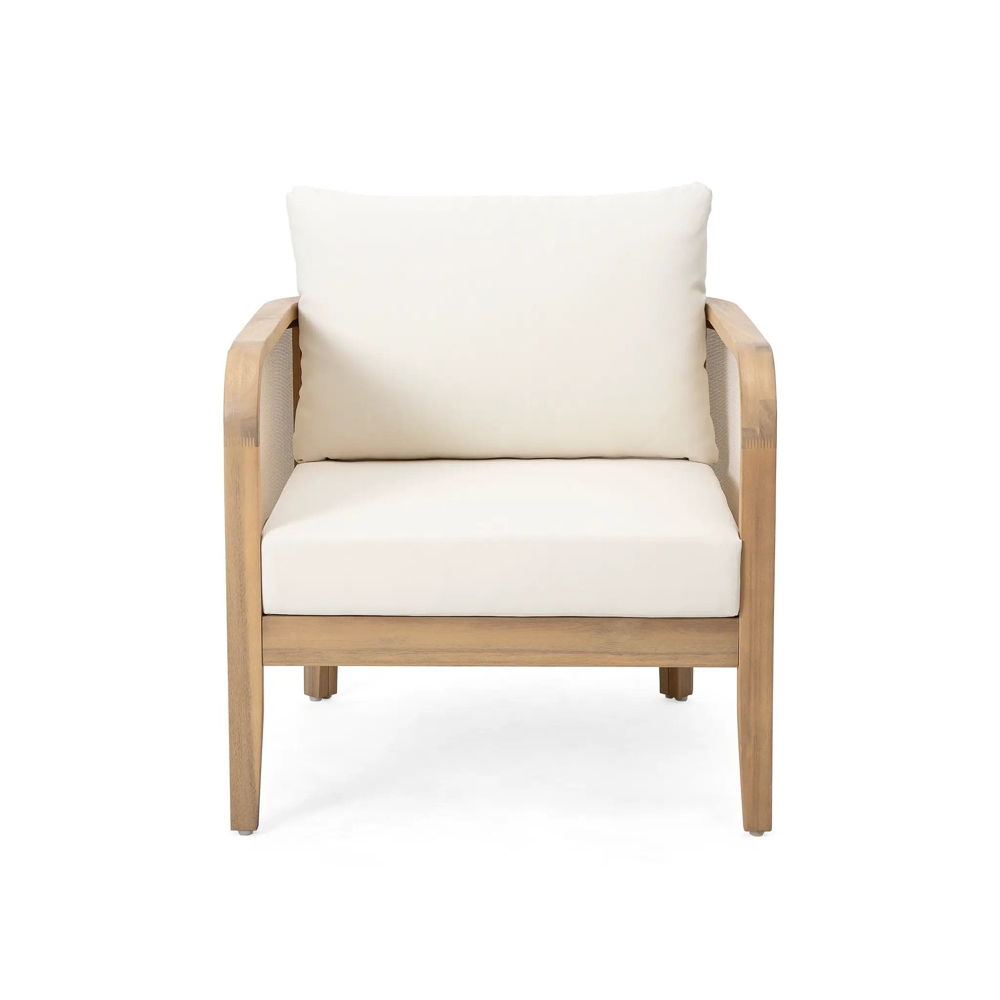 Set of 2 Outdoor Acacia Wood Patio Club Chairs by HouseOfZazla