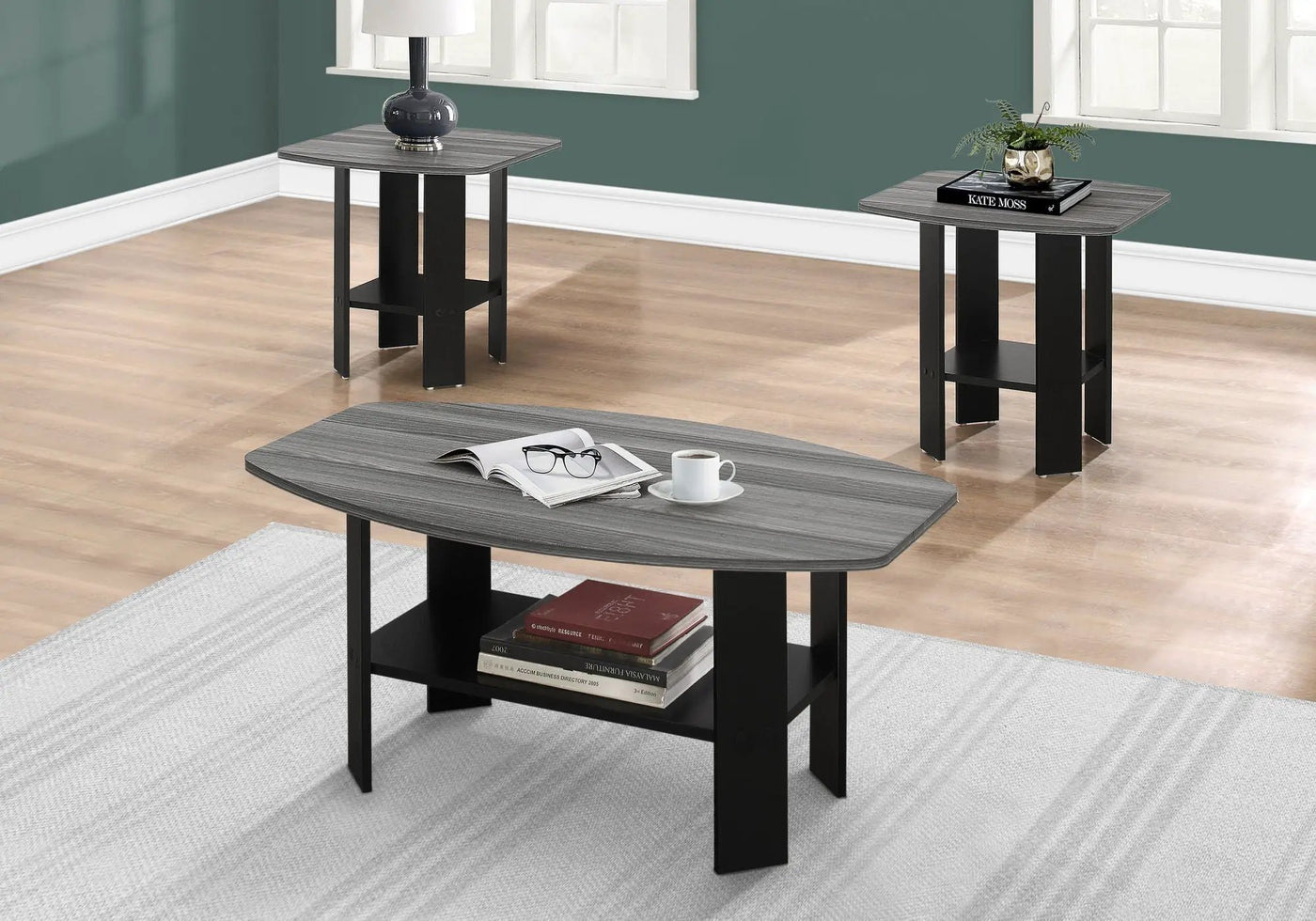 Table Set, Coffee, End, Side, Accent For Living Room (Set of 3) by HouseOfZazla