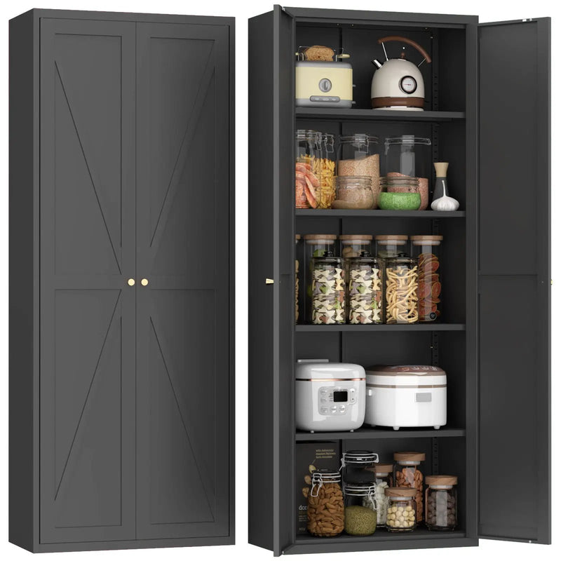 Adjustable 2 Door Storage Cabinet With Adjustable Shelves by Unique Piece Furniture