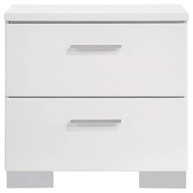 Felicity 4-piece California King Bedroom Set White Gloss by Unique Piece Furniture