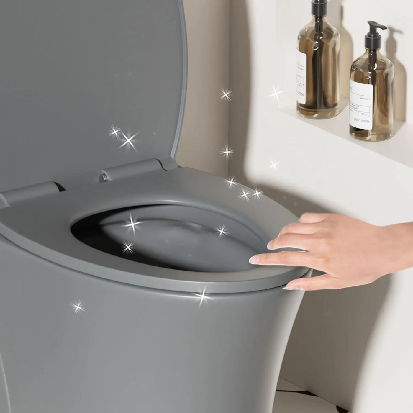 1 Piece Toilet With Dual Flush And Soft Closing Seat by HouseOfZazla