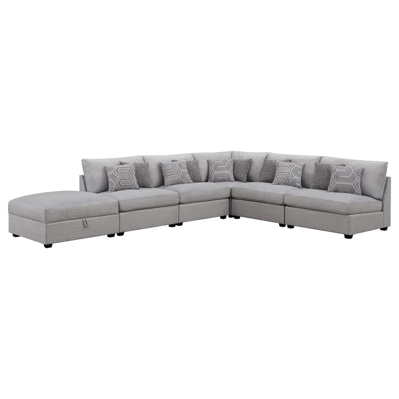 Cambria 6-piece Upholstered Modular Sectional Sofa Grey by Unique Piece Furniture