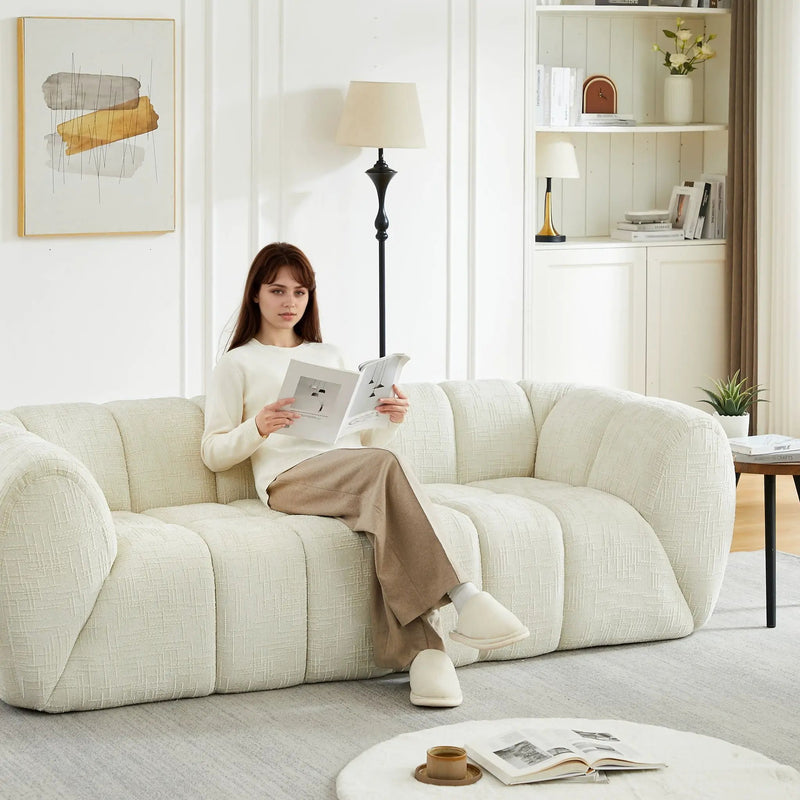Modern Sofa With Piano Key Backrest by HouseOfZazla