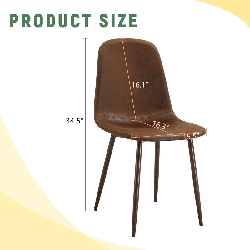 (Set of 4) Backrest AndTransfer Legs Chairs Adding A Touch Of Elegance To Minimalist And Scandinavian Style Homes - Walnut by Unique Piece Furniture