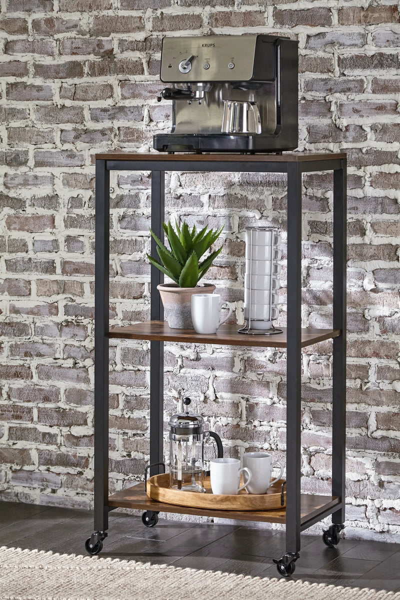 Bevinfield - Bar Cart - Brown / Black by Unique Piece Furniture