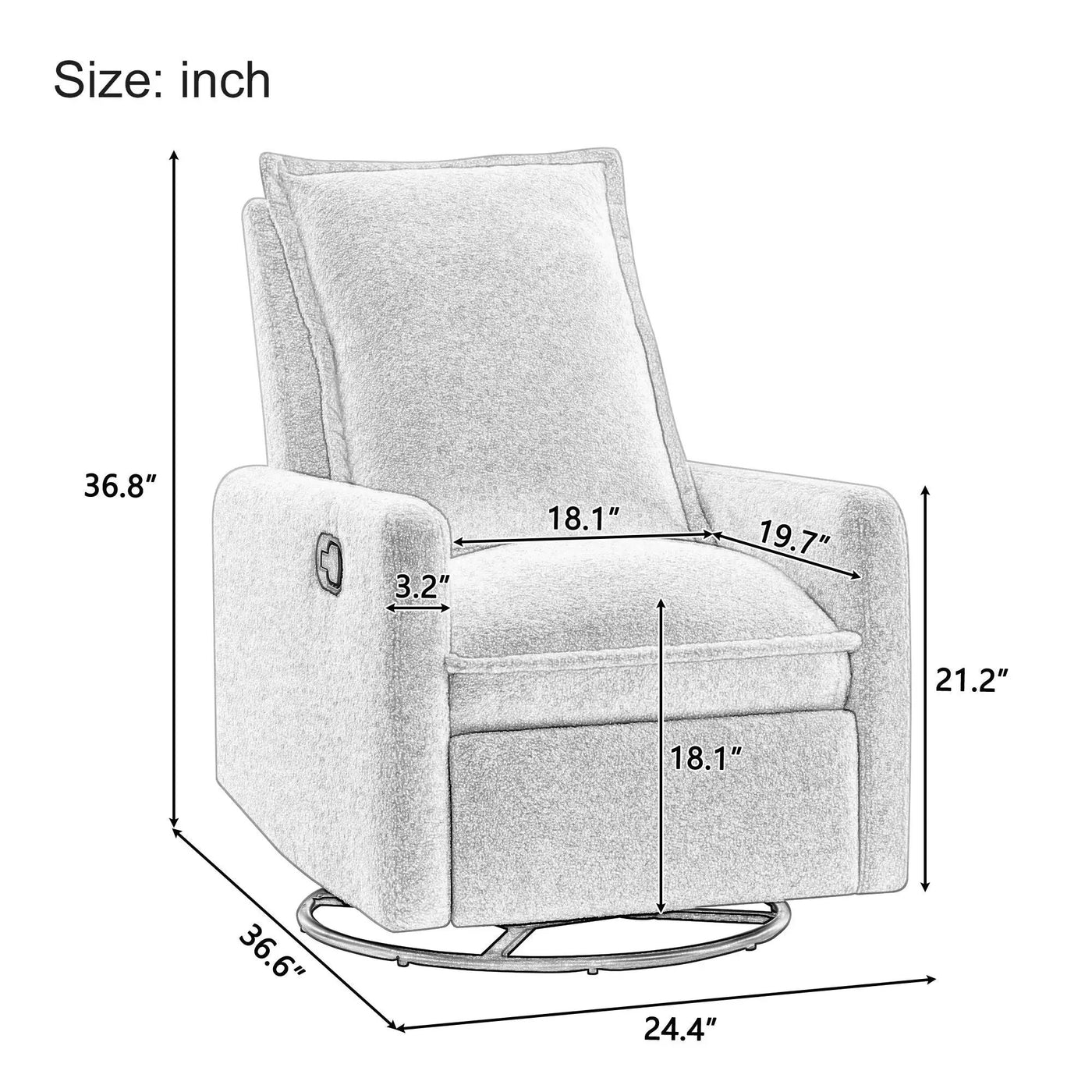 Swivel Rocker Glider Recliner Chair by HouseOfZazla