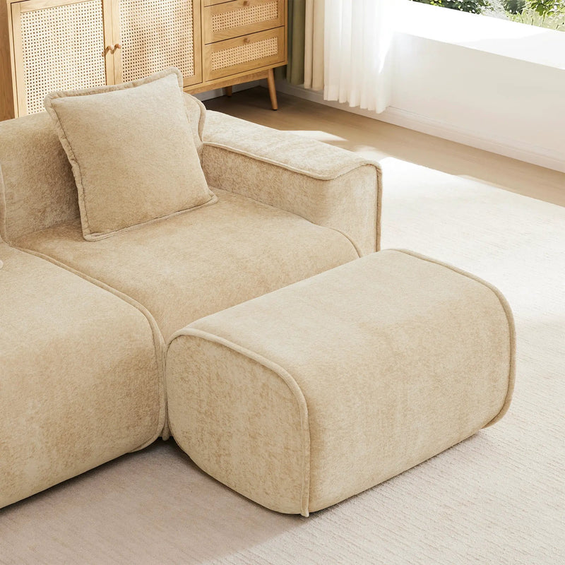 Streamlined Design Modular 2 Seat L Shape Sectional Sofa by HouseOfZazla