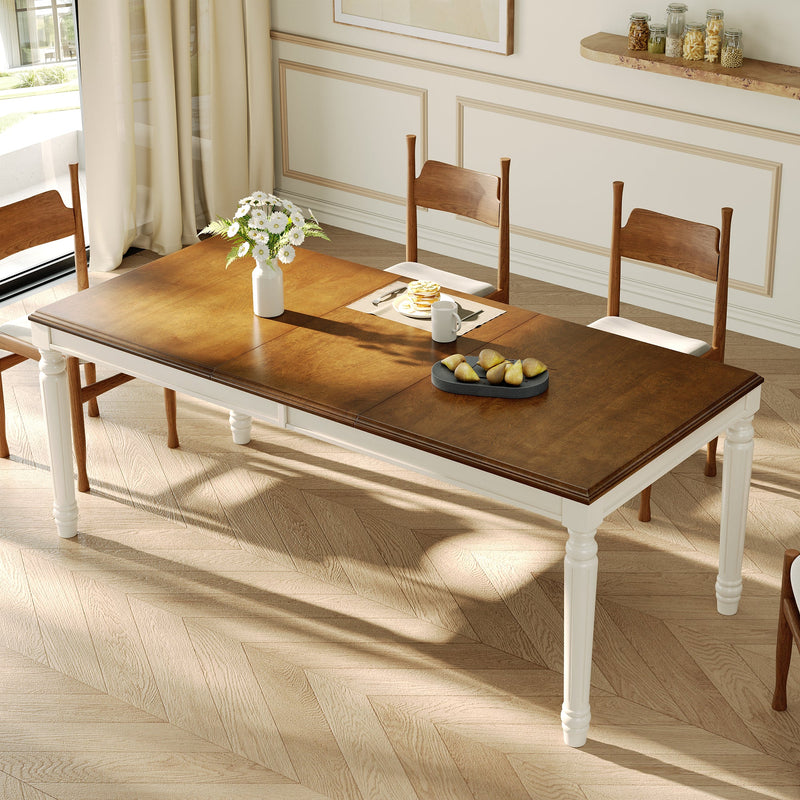 Traditional Rectangular Dining Table with Solid Wood Base - Natural Finish, photo 6 of 10