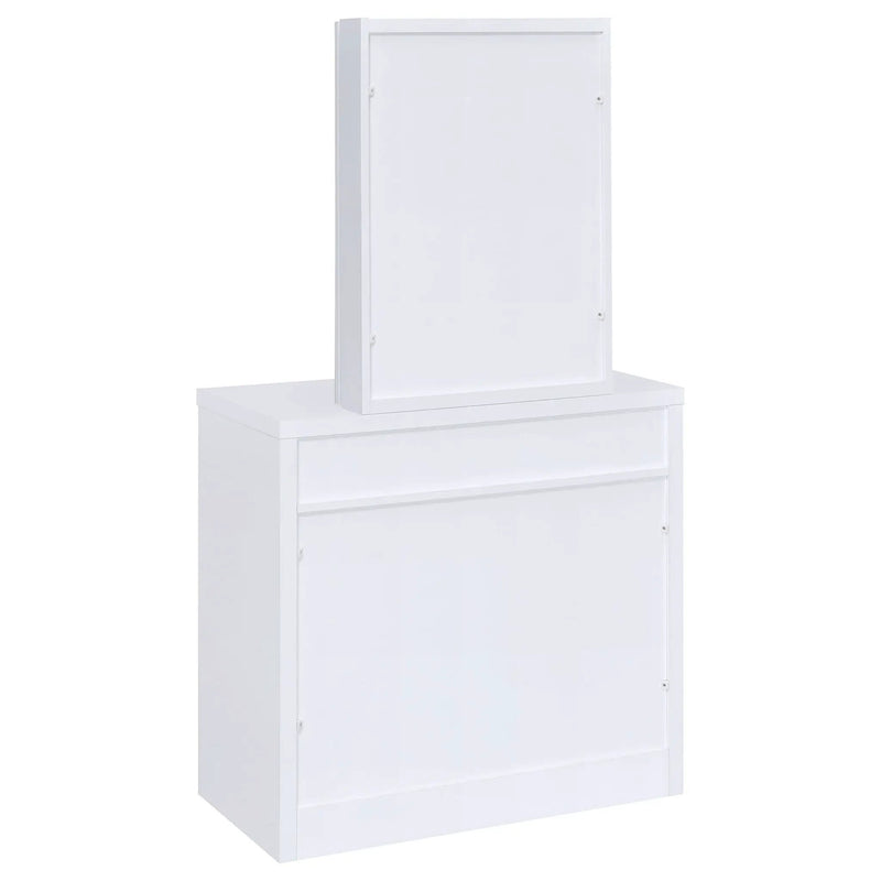 Harvey Vanity Set with Lift-Top Stool White by Unique Piece Furniture
